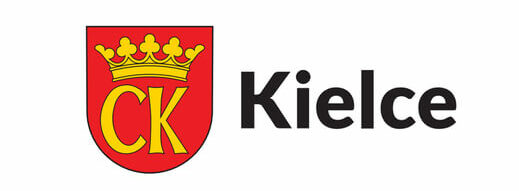 Herb Miasta Kielce oraz napis Kielce