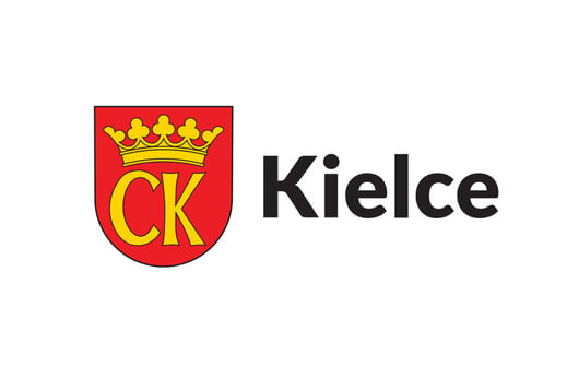 Herb Miasta Kielce oraz napis Kielce